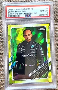 LEWIS HAMILTON 2021 TOPPS CHROME SAPPHIRE F1 CHARTREUSE Formula 1 /199 Portrait - Picture 1 of 2