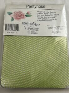 Queen Sized Green Fishnet Pantyhose New In Package Netted Nets Hose