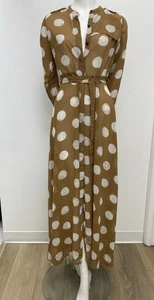 Vestido túnica Banana Republic marrón largo transparente con cinturón talla S - Imagen 1 de 4