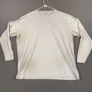 Simms Fishing Shirt 3XL Long Sleeve Polyester Stockton Art Stain Wear Sun Tee - Picture 1 of 19