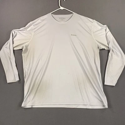 Camisa de Pesca Simms 3XL Manga Larga Poliéster Stockton Arte Mancha Ropa Sol Camiseta Foto 1 de 4
