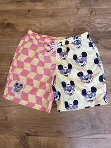 Neff x Disney Mickey Mouse karierte Badehose/Shorts - Herren Größe M » - Bild 1 von 10