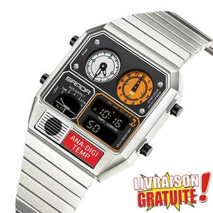 Reloj Hombre Digital Analógico Sanda 3192 LED - Imagen 1 de 3