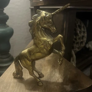 Brass Unicorn Figure solid brass mystical unicorn - Picture 1 of 3