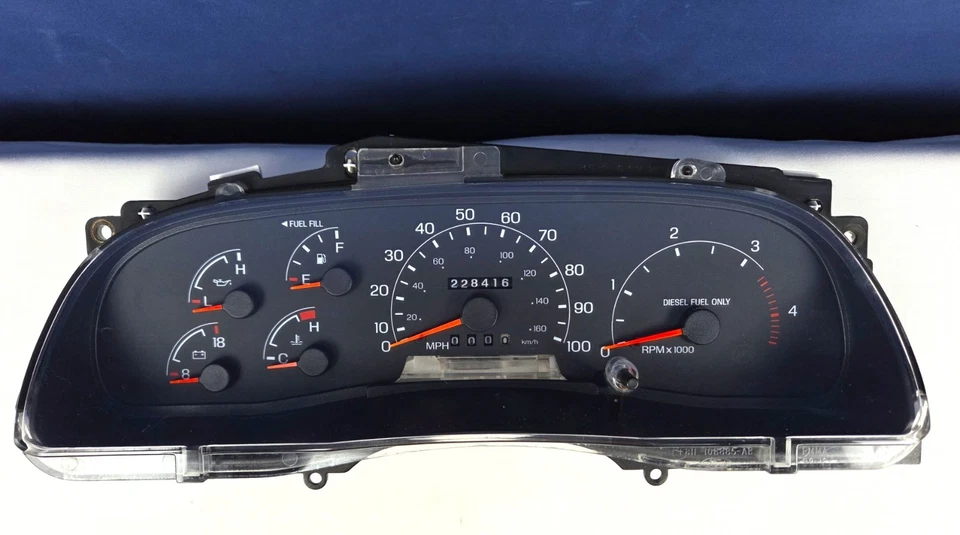 1999 - 2001 Ford Excursion F-250 F-350 Diesel   Instrument Cluster  228K - Image 1 of 4