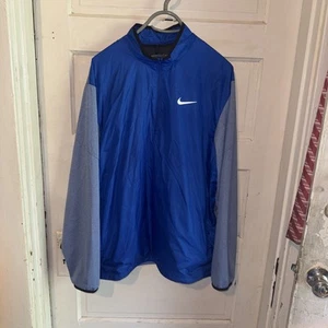 Nike Golf Windshirt Mens XL Blue Quarter Zip Long Sleeve Pullover - Picture 1 of 3