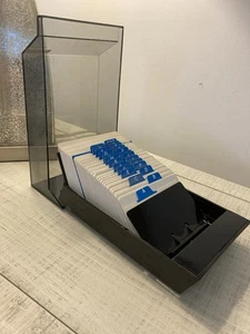 Vintage Rolodex VIP 24C Covered Card File w/ A-Z Index Tabs & Blank Cards USA - Picture 1 of 11