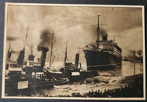 5. Die erste Fahrt des deutschen Riesen Dampfers Bremen Schiff Bilddokument 1929 - Bild 1 von 1