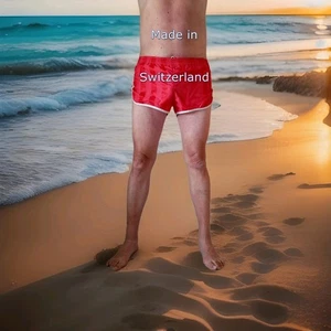 Sprinter Shorts Glanz Made in Switzerland shinny  kurze Hose Vintage 4 44 46 S - Bild 1 von 10