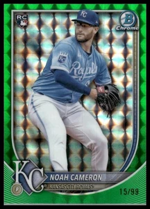 2025 Bowman Chrome Green Geometric Refractor #/99 - 67 Noah Cameron (RC) - Bild 1 von 2