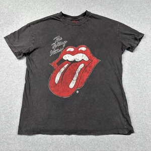Rolling Stones X Cotton On Shirt Womens XS Black Relaxed Boyfriend Tee Band Rock - Picture 1 of 10