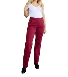 Judy Blue phoebe front seam jeans Burgundy - Picture 1 of 41