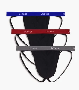 2(X)IST Micro Speed Dri Jock Strap Confezione da 3 Nero con Rosso,Blu,Grigio, Taglia S $39. - Foto 1 di 14