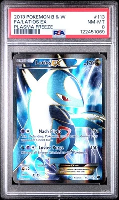 [PSA 8] Latios EX 113/116 Plasma Freeze Full Art Holo Rare English POKEMON - Image 1 of 2
