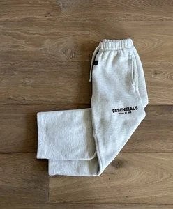 Essentials Fear Of God Sweatpants White/Grey Kids Size 8 - Picture 1 of 6