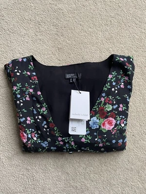 Nobody’s Child Dido Floral Black Blouse Flowers Women’s Size 10 BNWT RRP £65 - Image 1 of 4
