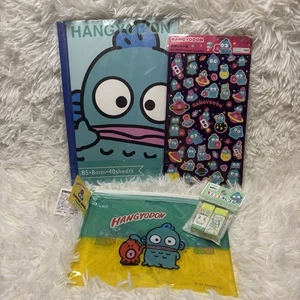 Sanrio Hangyodon Stationary Lot/ Hangyodon Notebook And Stickers - Picture 1 of 3