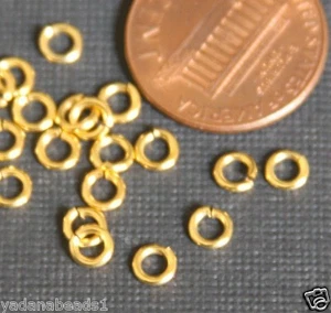 200 Stück vergoldete Springring 4 mm - Bild 1 von 1