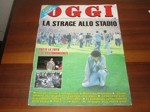 OGGI N° 24 1985 - JUVENTUS BRUXELLES HEYSEL - ALI AGCA - SIDNEY ROME-MASTROIANNI - Imagen 1 de 3