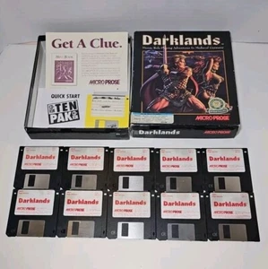 Microprose Darklands para IBM PC 10x Disquetes de 3,5" + Disco de Juegos Guardados de Bonificación - Imagen 1 de 3