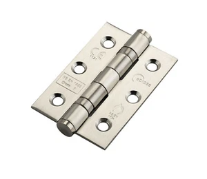 Pair Eclipse Marine SUS Grade 316 Stainless Steel Ball Bearing Hinges 76x51x2mm - Picture 1 of 2