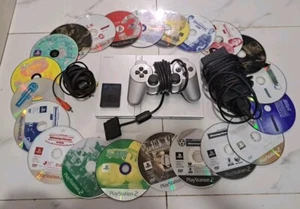 READ Playstation 2 PS2 SCPH-75000 Silver Japan Version Import Sony 21 Games Lot - Picture 1 of 20