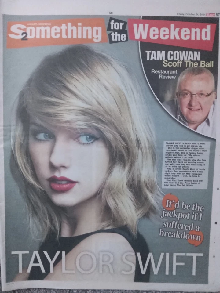 SOMETHING FOR THE WEEKEND Friday October 24  2014 Taylor Swift Cover The Sun - Image 1 of 1