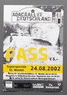 Eintrittskarte Rallye Pass Deutschland Rallye zur Super Stage ST Wendel 2002