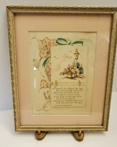 Vintage Framed Buzza Type Motto Poem Sentiment Art Deco Friend Print Edgar Guest - Picture 1 of 11