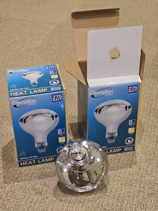 BATHROOM HEAT LAMP (x2) - 275W EDISON SCREW - CROMPTON BRAND - Picture 1 of 1