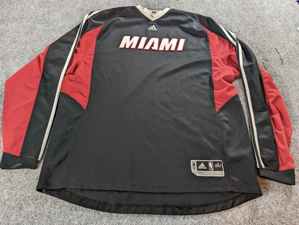 迈阿密热火球衣 ADIDAS CLIMA365 Climalite 热身射击 PULLOVER 2XLT  — 第 1/4 张图片