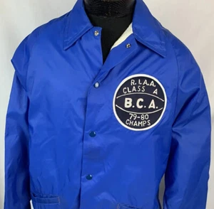 Vintage Illinois Jacket 1979-80 Champs 70s 80s Don Alleson Mens Medium USA - Picture 1 of 8