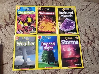 Set of 6 National Geographic Kids Readers Paperback Levels 1 and 2 Foto 1 de 2