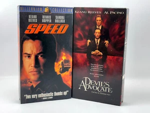 Keanu Reeves VHS Lot Of 2 Speed Devils Advocate Sandra Bullock Al Pacino - Picture 1 of 4