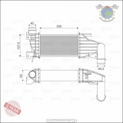 Intercooler échangeur Valeo pour OPEL ASTRA H VAUXHALL ASTRAVAN - Photo 1/3