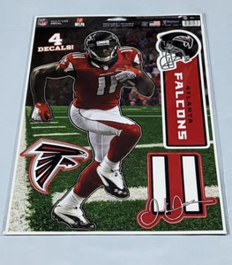 Julio Jones & Atlanta Falcons Multi Use 4 Decals Stickers Measures 11" x 17" - Picture 1 of 1