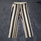 Loudmouth Golf Pants MENS 34x32 Striped Pockets Relaxed Wide Leg Abstract 