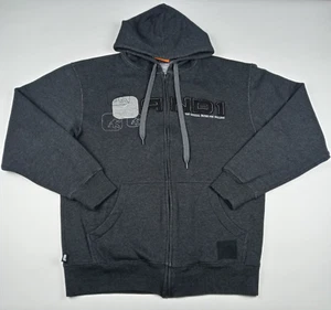 AND1 Hoodie Sweatshirt Sweater Men's Size Large Gray Zip Up - Picture 1 of 9