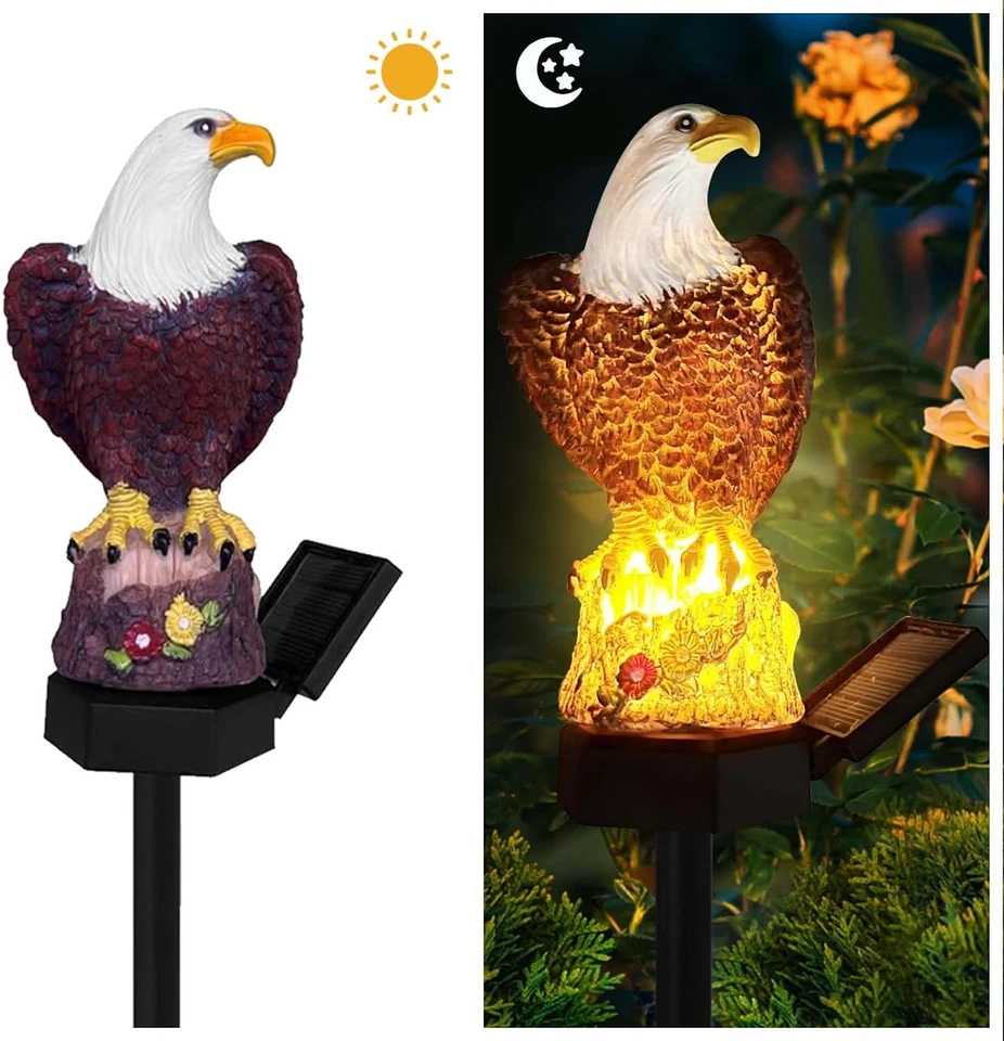 Eagle Solar Garden Lights,Eagle Statue Eagle Decor Garden Solar Light Outdoor De - Image 1 of 4