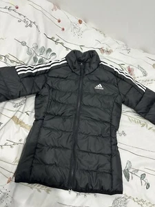 Adidas Essentials Down Puffer Jacket Women's Black White - NEW GH4593 - Picture 1 of 5