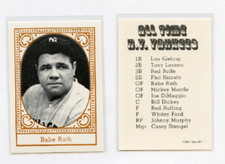 1980 TCMA ALL TIME YANKEES   BABE RUTH   , NEW YORK YANKEES 