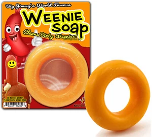 Weenie Soap - Cleans Dirty Wieners - Fun Novelty - Funny Men's Gag Gift Joke - Picture 1 of 4