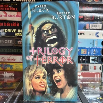 Trilogy of Terror 1975 VHS Tested Karen Black Horror Anthology Killer Zuni Doll - Image 1 of 4