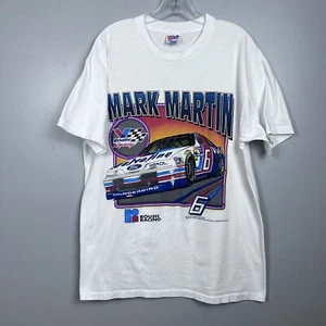 Vintage Mark Martin Valvoline Ford Thunderbird Tee 1993 Size L; NASCAR, Racing - Picture 1 of 10