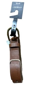 Lane Bryant Sz 14-16 Dark Brown Faux Leather Belt Classic Gold Color Buckle NWT - Picture 1 of 7