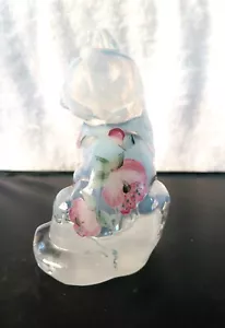 Estatuilla de gato sentado Fenton firmada pintada a mano PRECIO REDUCIDO - Imagen 1 de 5