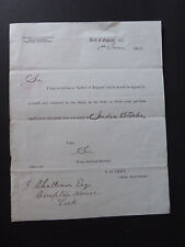 1883 Bank of England Letter of Request India Stocks SO Gray J Challinor Leek