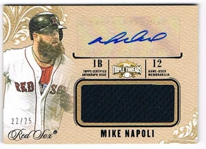 2014 Triple Threads Unity Gold Mike Napoli 22/25 Game Used Jersey Autograph - Picture 1 of 2