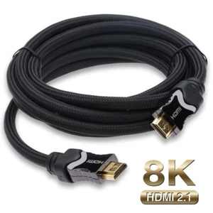 Premium 8K HDMI Cable 4.5M/15FT High Speed HDMI Lead 2.1v Cable for HDCP 2.2 ARC - Picture 1 of 7