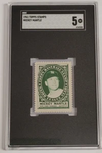 1961 Topps Briefmarken Mickey Mantle SGC 5 - Bild 1 von 2